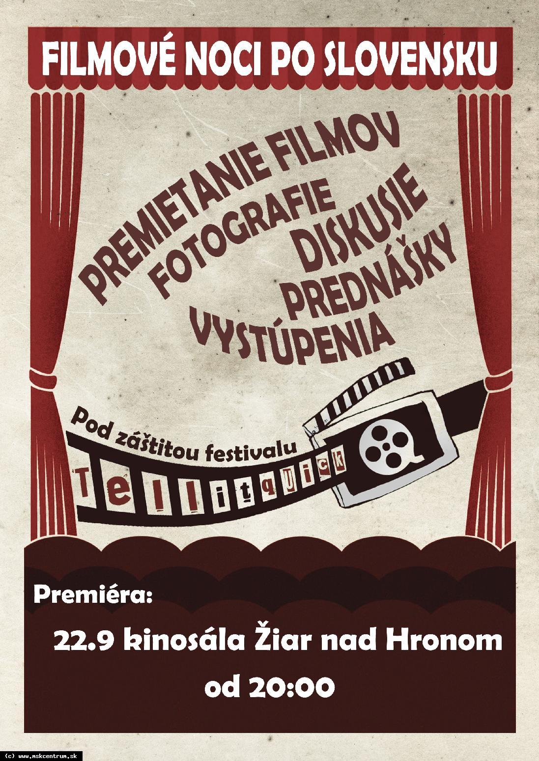 PREBERÁME ZO ŽIAR24: NOČNÝ FILMOVÝ FESTIVAL UŽ V SOBOTU